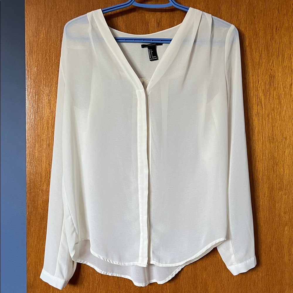 Forever 21 Classic Cream Blouse